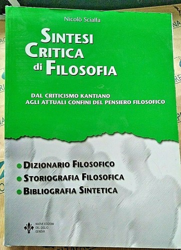 Sintesi critica filosofia - critica,