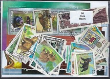 Animali Orsi 50 Francobolli