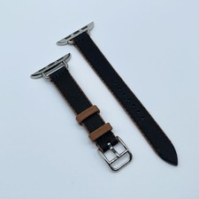 Originale Apple Watch Hermes NOIR/ORO Twill Jump Attelage Single Tour 42mm 41mm