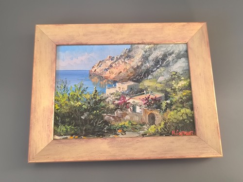 Dipinto olio capri nicola - capri, di