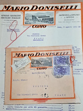 1932 COMO - LETTERA E BUSTA PUBBLICITARIA RACC/TA  - VETRERIE "MARIO DONISELLI"