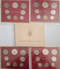 Papa Giovanni XXIII Set Completo Con Argento. 5 Serie 1959/60/61/62/62 Concilio