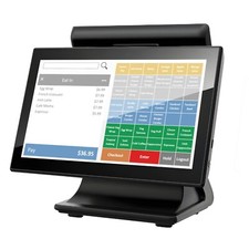 Sistema POS Doppio Schermo 15,6", Registratore di Cassa con Touch Screen e Win10pro