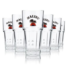 6 bicchieri rum Malibu vetro rum bicchiere impilabile bicchiere long drink 37cl