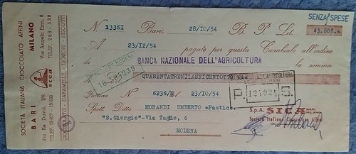 Cambiale sica cioccolato - cambiale,