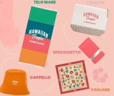 Summer kit Hawaiian Tropic Telo Mare Cappello Specchio Foulard Pochette