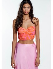 Zara rosa arancione floreale