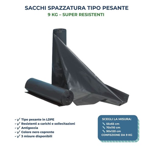 Sacchi spazzatura neri - sacchi,