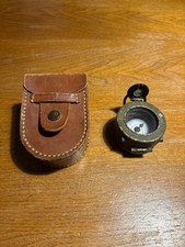 US Army IIGM-Lensatic Compass-Bussola americana IIGm con custodia in cuoio IIGM