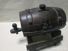 BOTTE SALVADANAIO VINTAGE  ANNI 60 IN LEGNO 18x12x14 cm.