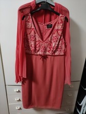 LUISA SPAGNOLI Abito pura seta Elegante x Cerimonia e Coprispalle Plissettato =