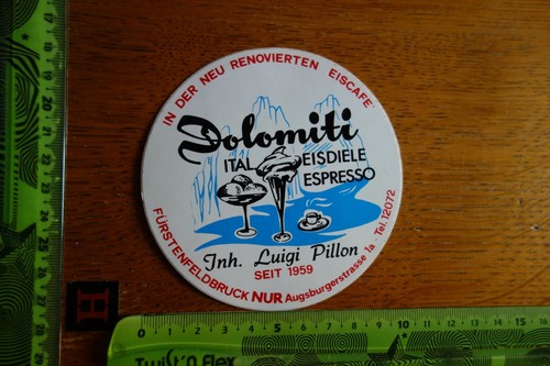 Vecchio adesivo gelateria