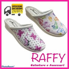 Pantofole Donna - Ciabatte Chiuse Sabot Sanitarie Da Lavoro Made In Italy MAURI