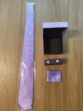 Cravatta 100% seta con gemelli e pochette in abbinato