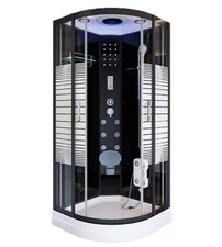 CABINA DOCCIA IDROMASSAGGIO DECOR BAGNO "OLIMPIA" CON LUCI COLORATE IN VETRO ...