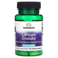 (Li-Orotate) Lithium Orotate 5 mg, 60 Capsules Swanson