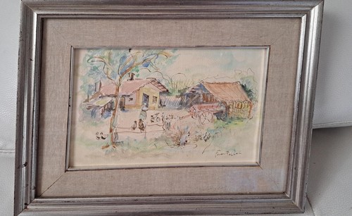 Quadro con cornice acquerello - quadro,