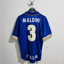 Italy/Italia PLAYER ISSUE 1996 euro home jersey (Maldini #3) - L