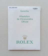 ROLEX Warranty Guarantee Paper