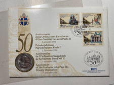 1996 Busta 500 Lire Argento 50° Ordinazione Sacerdotale Giovanni Paolo II Folder