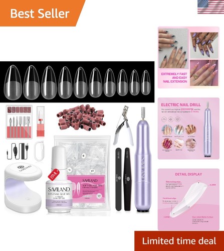 Elegant almond gel nail kit - elegant,