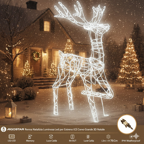 Aigostar renna luminosa led - renna,