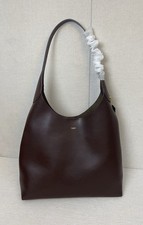 Coach CU044 Brooklyn borsa a tracolla 39 borsa a mano pelle grana naturale marrone scuro