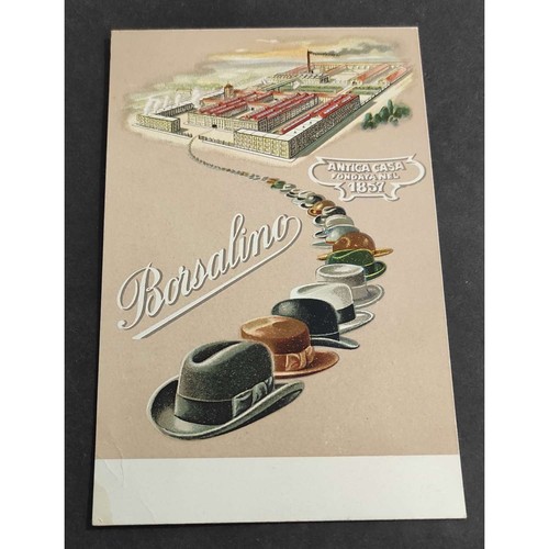 Cartolina borsalino antica - borsalino,