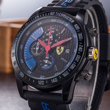 Orologio Uomo Ferrari Scuderia Cronografo Formula 1 Diver Racing Silicone Rosso 43mm