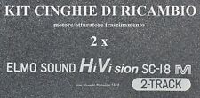 ★ KIT CINGHIE DI RICAMBIO 2 x PROIETTORE ELMO SOUND HI Vision SC-18 M M/O ★
