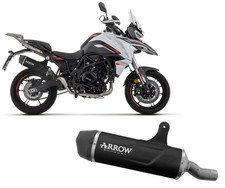 Terminale Arrow Indy Race EVO Allum Dark+Fond carb Benelli TRK 702/X 2023 2024