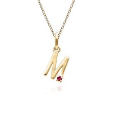 Iniziale M Rubino Lettera