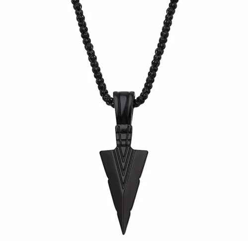 Collana unisex nera stile - collana,