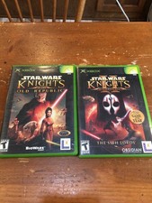 Lotto Star Wars Cavalieri della Vecchia Repubblica 1 e 2 Xbox KOTOR I + II CIB - Testato