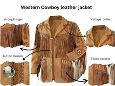 Giacca uomo western pelle
