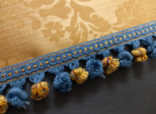 Passamaneria cipolline turchese/oro annodata a mano, (SAN LEUCIO)