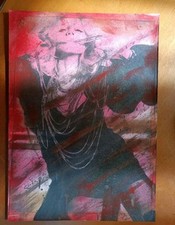 Corde MADONNA Pop Art Quadro 21,5 X 19 Cm Acrilico Carta Opera Unica Firmato