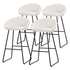 4x Sgabelli da bar beige con