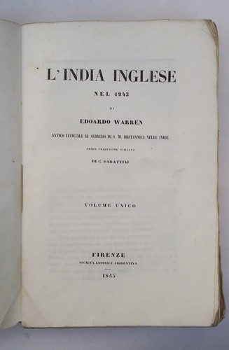 Warren edward india inglese - l'india,
