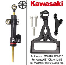 Kit Ammortizzatore Di Sterzo Stabilizzatore Kawasaki Z750 Z1000 2003-2009 Carbon
