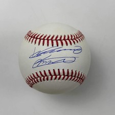 Autografo/firmato Vladimir Vlad Guerrero Jr Sr Rawlings Baseball Beckett certificato di autenticità