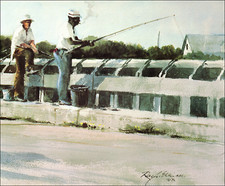 1983 Vintage Print Fishing