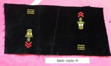 Q0603 2× tissu fourreau épaule velour noir génie doré 2 soutaches rouges 15 ans 