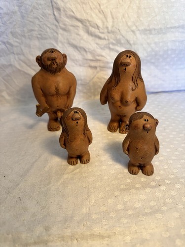 Statuine terracotta famiglia - 4,