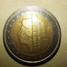 2 EURO NEDERLAND EMU 1999 MONETA RARISSIMA CON ERRORE DI CONIO.