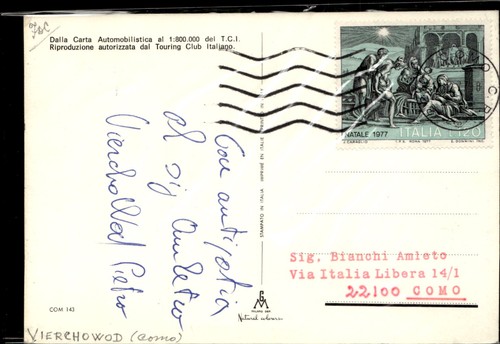 Cartolina con autografo como - cartolina,