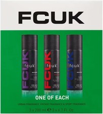 FCUK Bodyspray Trio: Vintage, Sport e Urban di 