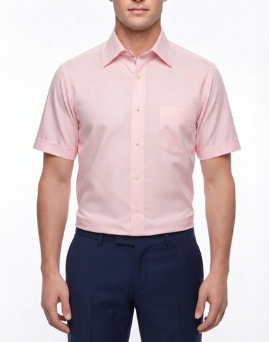 Camicia mezza manica rosa