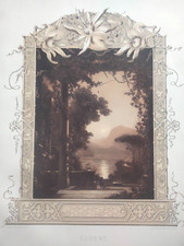 1866 LITOGRAFIA VEDUTA DI SORRENTO NAPOLI AUTORE ANTON HERMANN STILKE