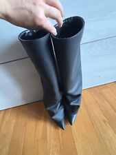 stivali alti donna vera pelle tacco 10 a scomparsa nuovi 